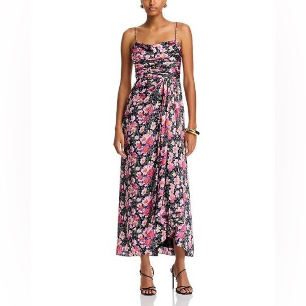 NWT Cinq a Sept Kasia Dress in Black/Mauve Orchid